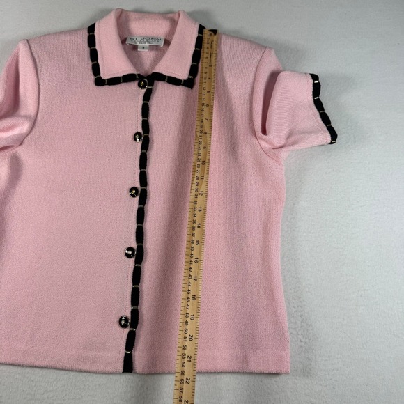 ST JOHN COLLECTION Santana Knit 2 Piece Skirt Suit Set 8 Pink VTG Old Money - Picture 6 of 12